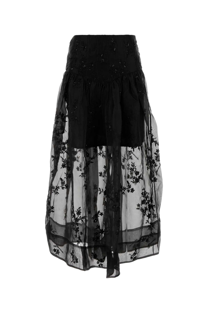 Black Organza Skirt Gonne