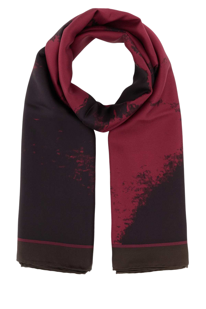 Printed Twill Foulard Bordeauxblue Exterior: Silk Sciarpe E