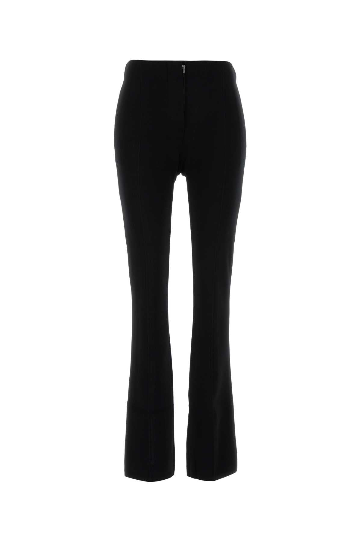 Black Viscose Blend Leggings Nero Exterior: Polyester Pantaloni