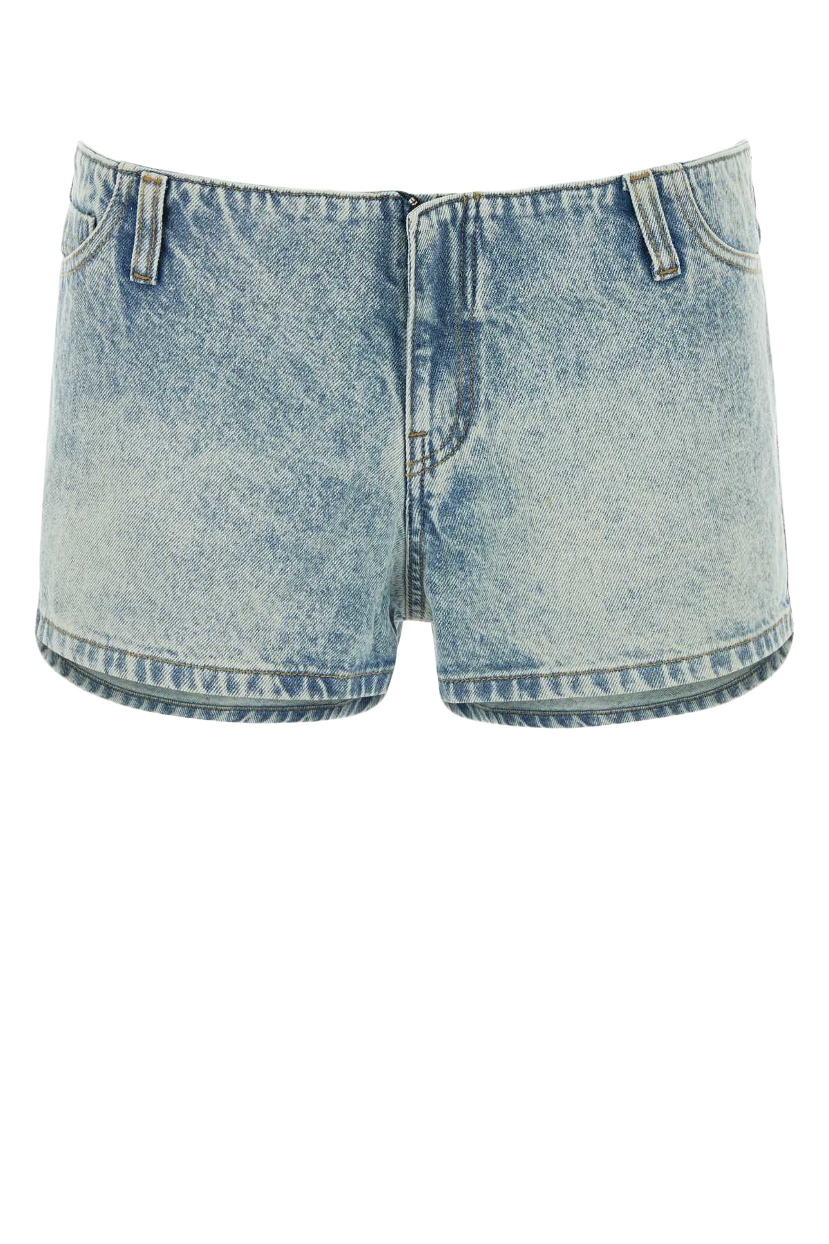 Denim Flor Shorts Wasblu Exterior: Cotton