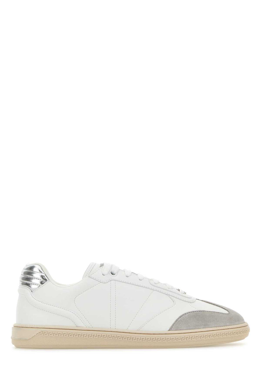 Versace Free Exterior: 100% Leather; Interior: 100% Fabric; Sole: Rubber sneaker in white