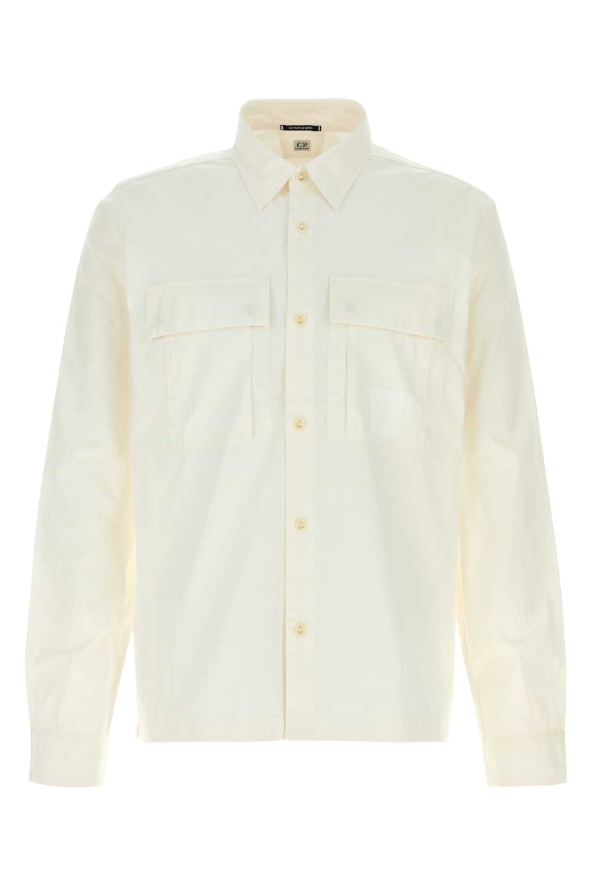 Ivory Poplin Shirt Gauzewhite Exterior: Cotton Camicie