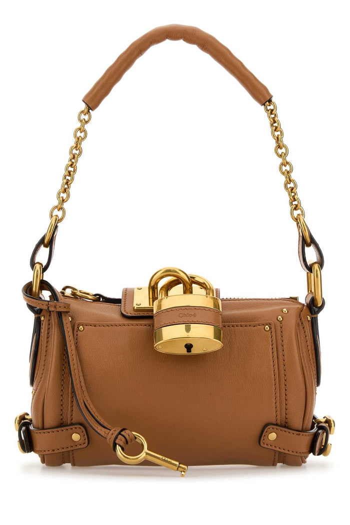 Biscuit Leather Small Paddington Shoulder Bag Mustangbrown Borse A Mano