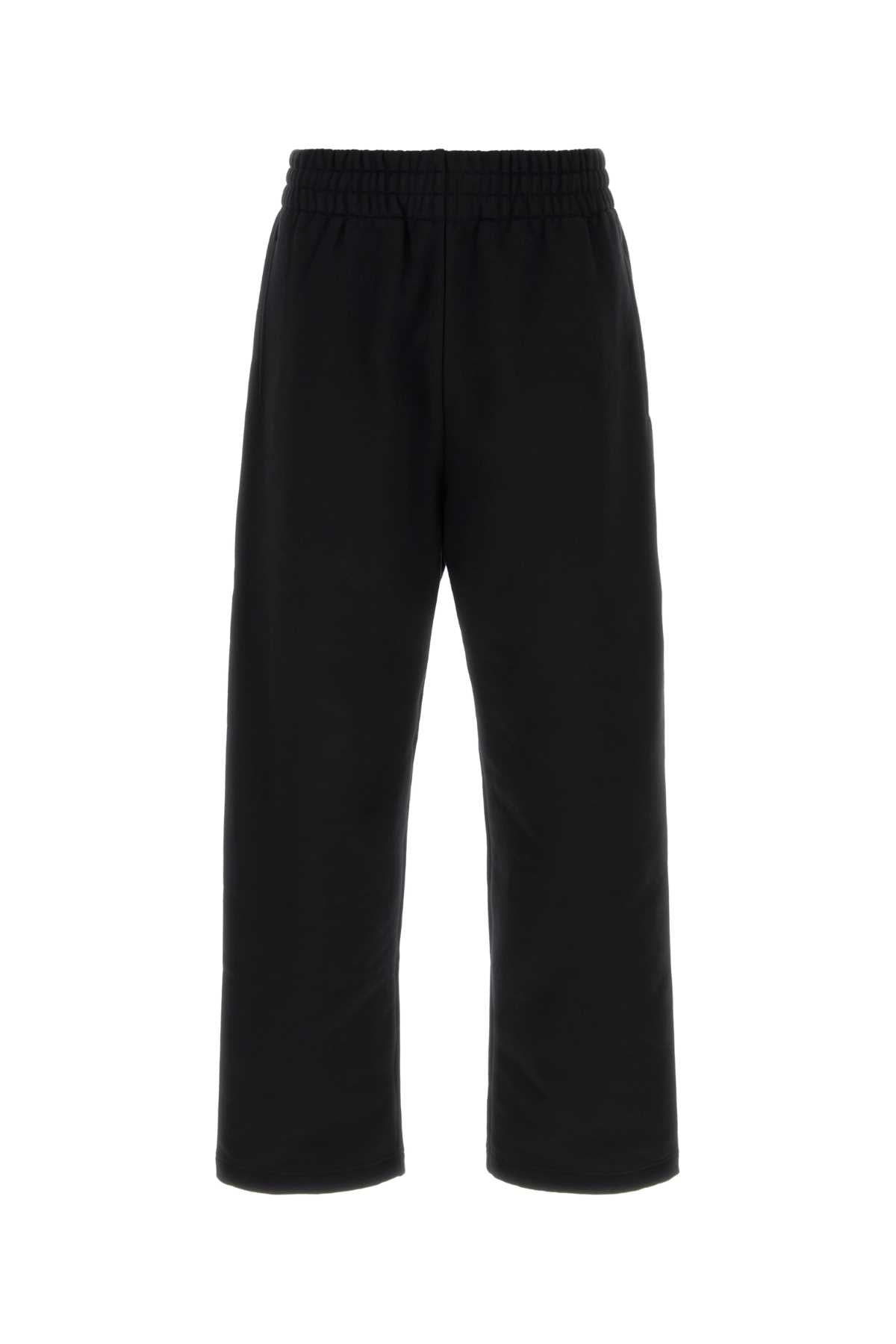 Black Cotton Joggers Blackmix Exterior: Pantaloni