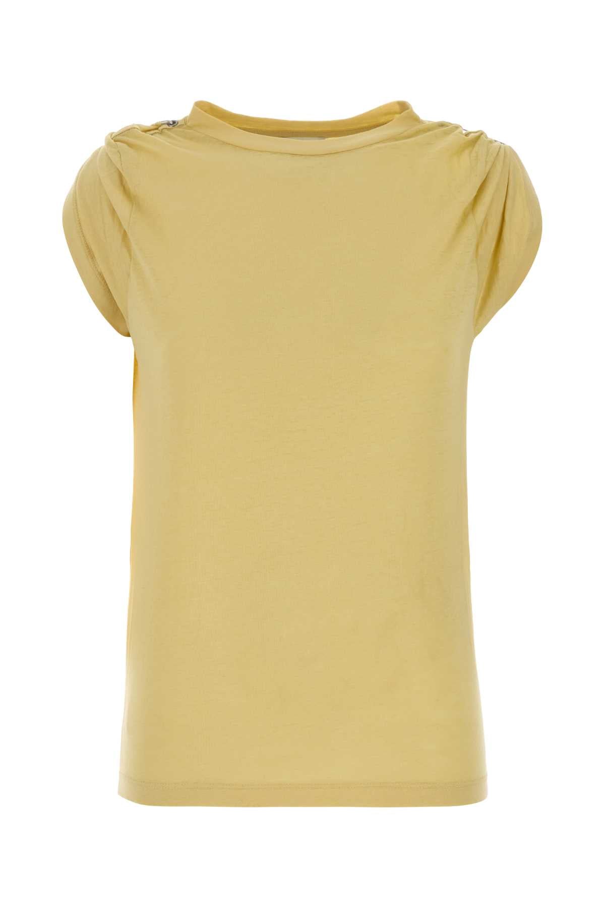 Yellow Cotton Blend Zelna Tank Top Butter Exterior: Polyester Maglie