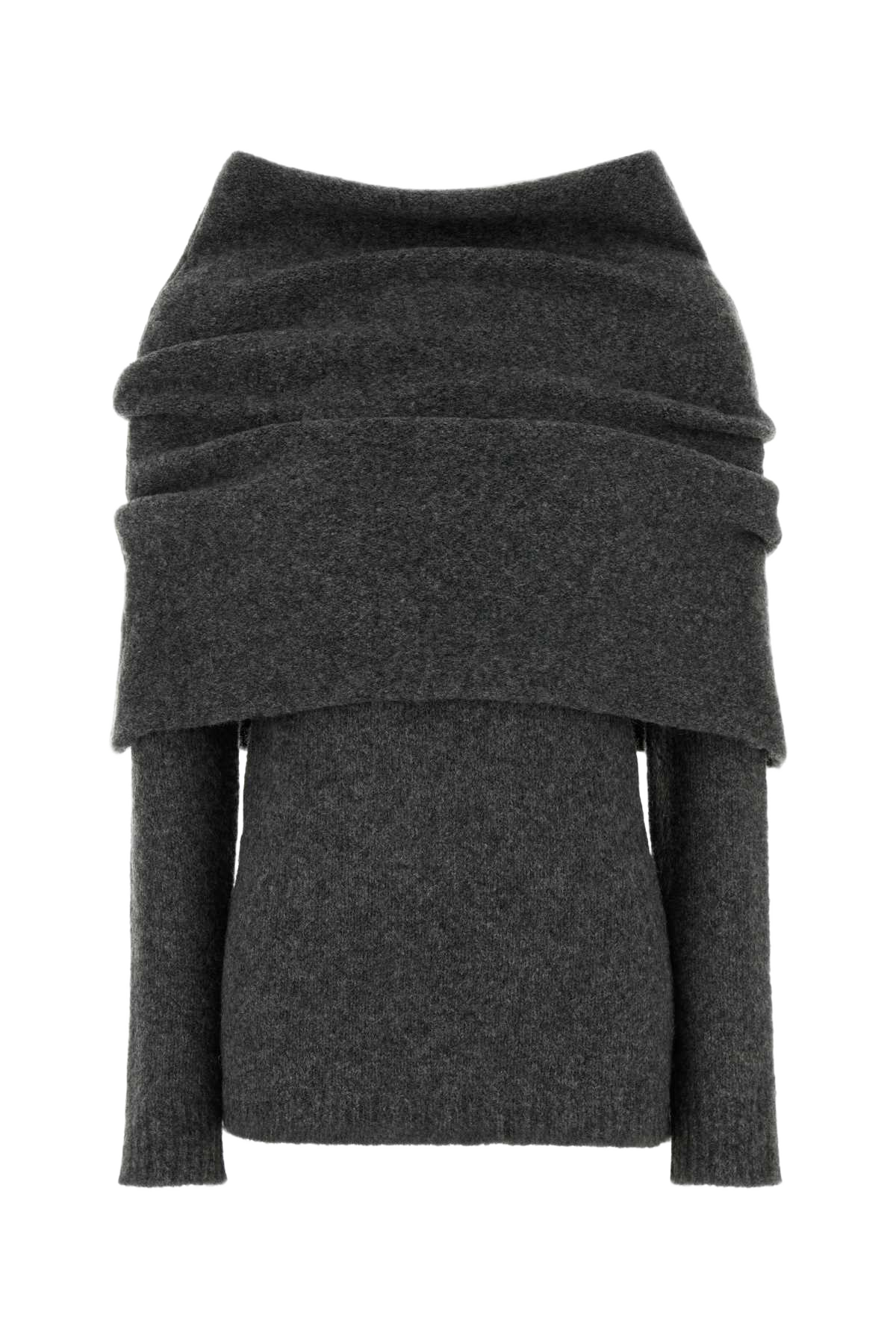 Grey Wool Blend Sweater Smoke Maglieria