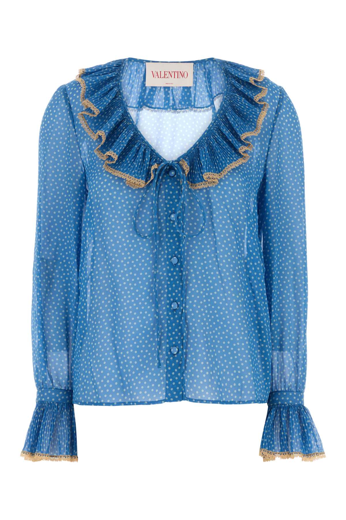Printed Silk Blouse Ceruleanbetulla Exterior: Maglie