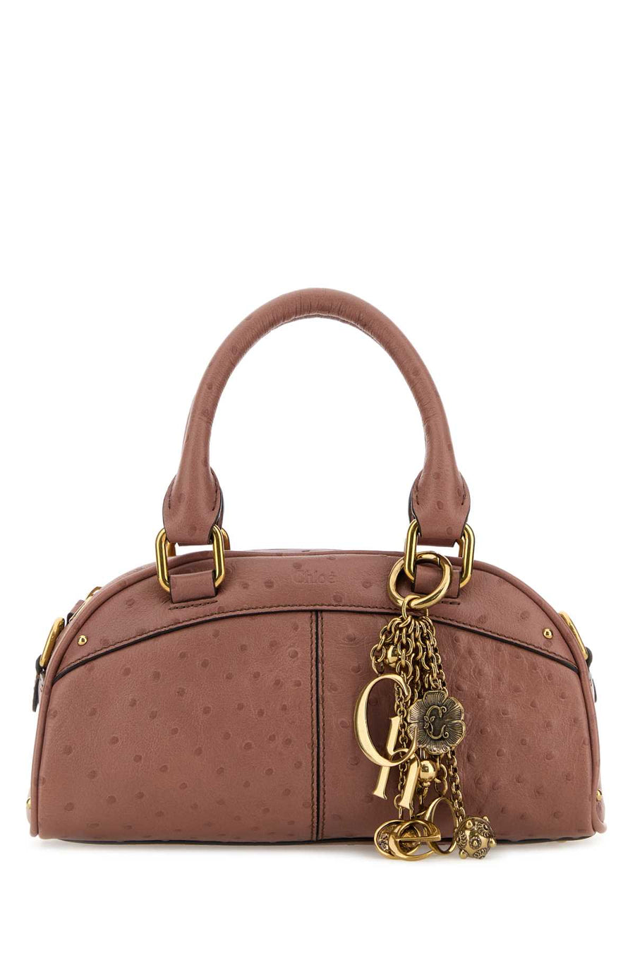 Chloé Chloé 100% leather (ostrich-embossed water buffalo) shoulder bag in brown