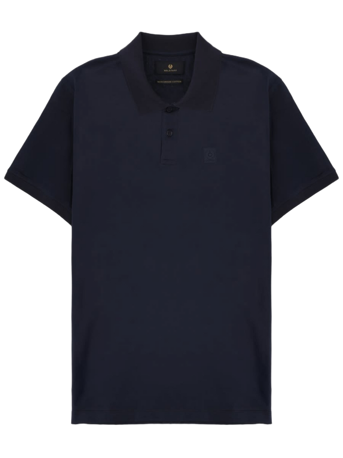 Polo Steel Con Patch Logo Blue Mercerised Cotton Shirts
