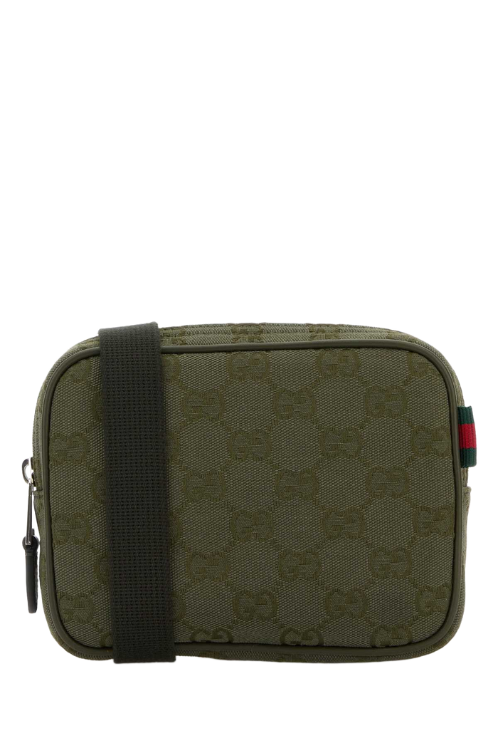 Olive Green Gg Fabric Crossbody Bag Dvinoldvobvrv Clutch