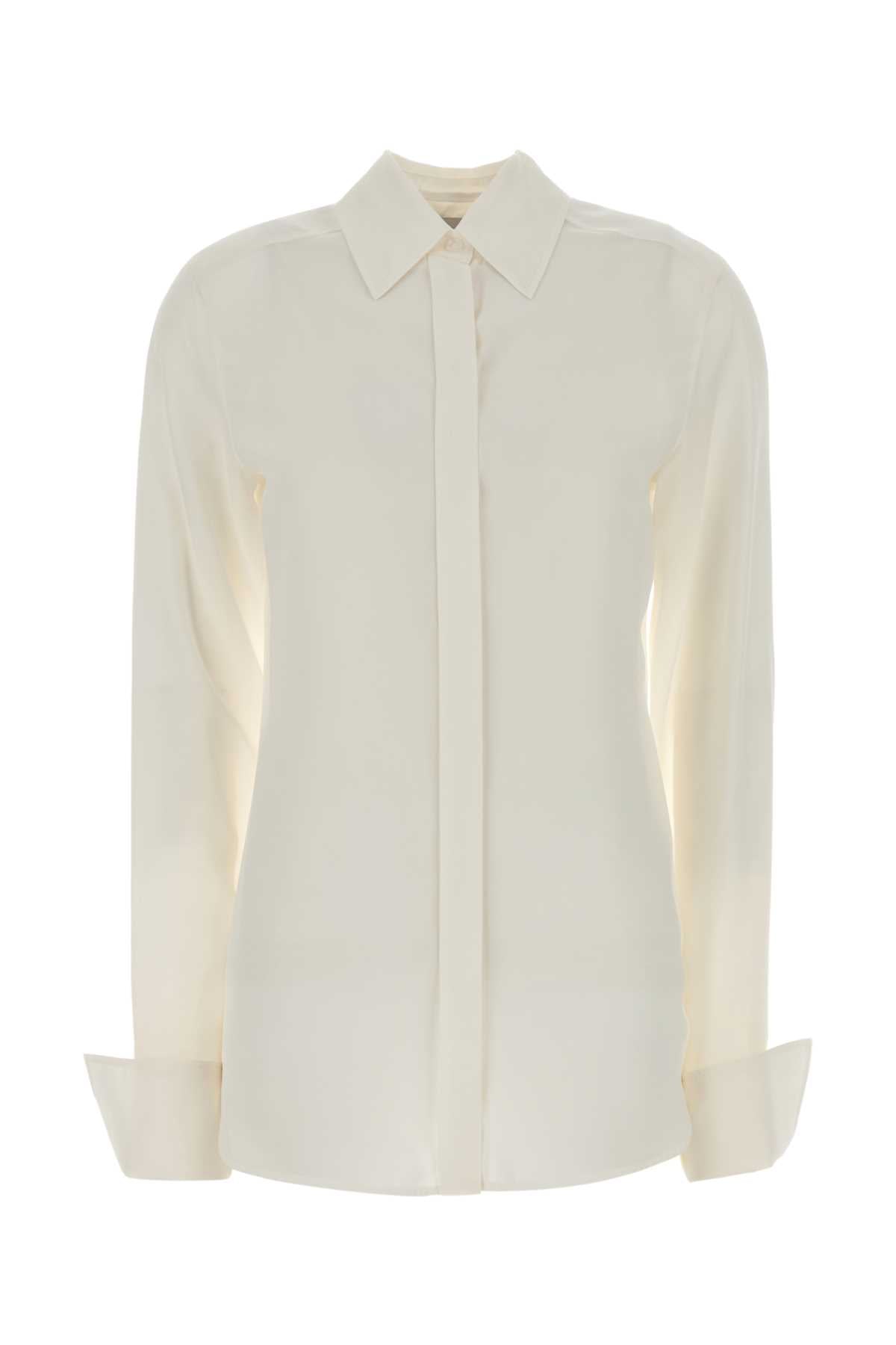 White Silk Elisir Shirt. Bianco Exterior: Camicie