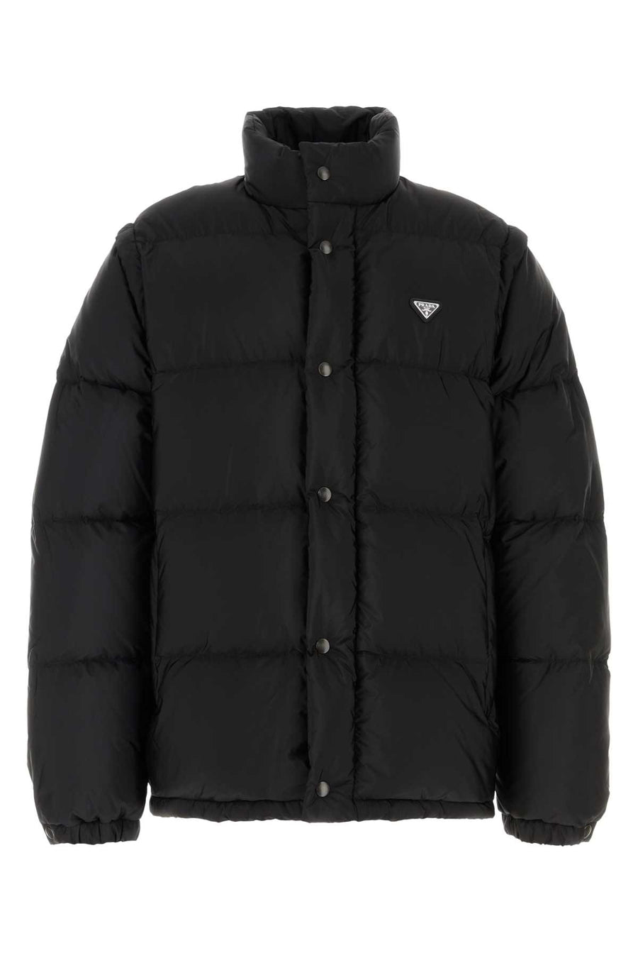 Prada Exterior: 100% Recycled nylon down jacket in black