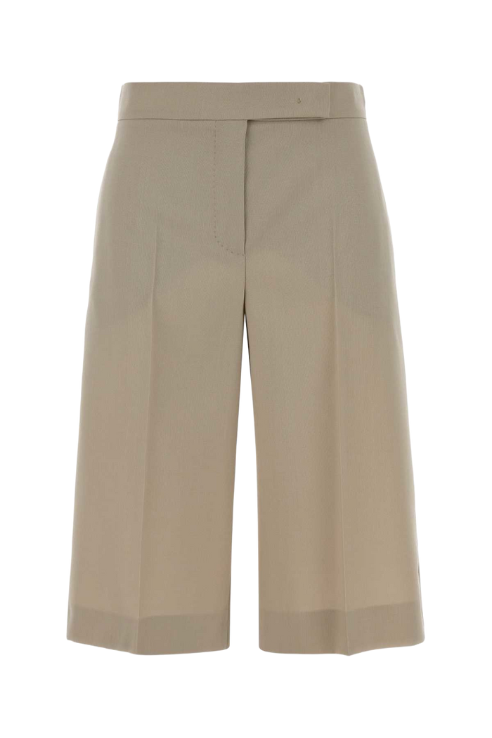 Sand Wool Blend Mile Bermuda Shorts Beige