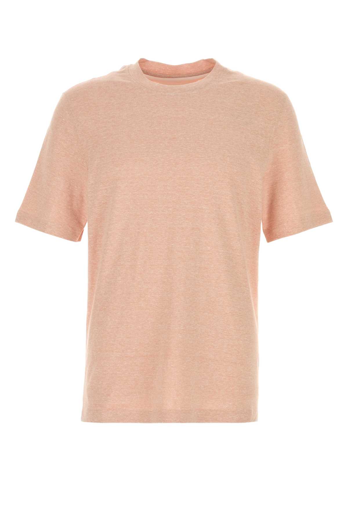 Salmon Linen Blend T-Shirt C014 Exterior: Cotton
