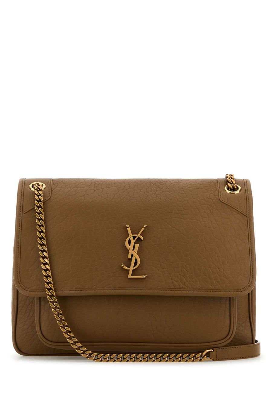 Saint Laurent Niki Exterior: 100% Leather shoulder bag in brown