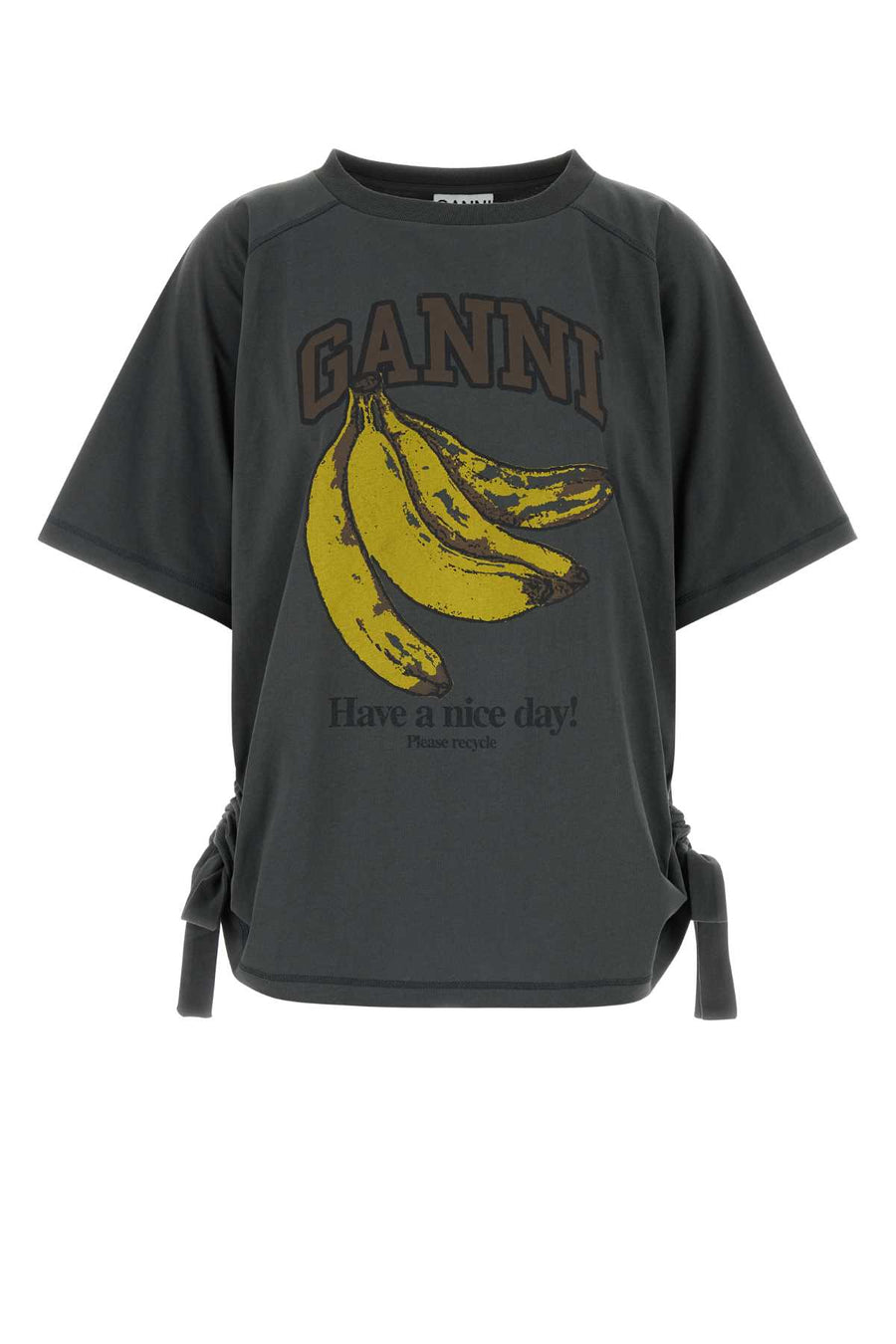 Ganni Heavy 100% Organic Cotton t-shirt in gray