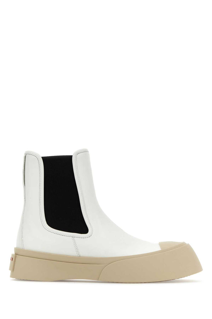 White Nappa Leather Pablo Ankle Boots Lilywhite Stivali