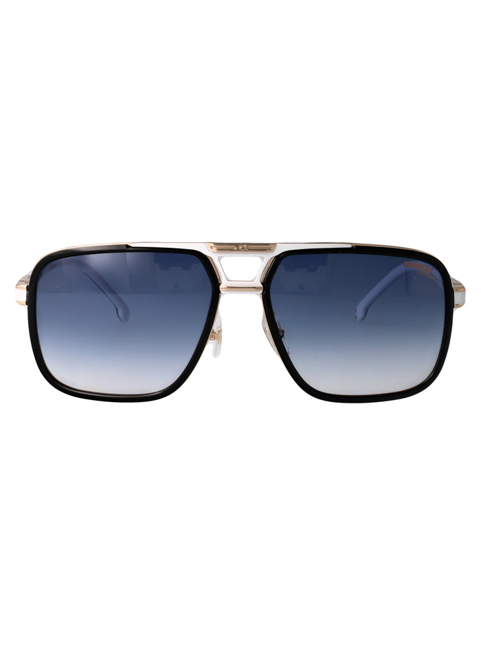 Black White Metal Sunglasses
