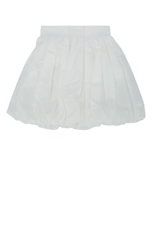 Fendi Kids Popeline 100% Cotton (body) skirt in white