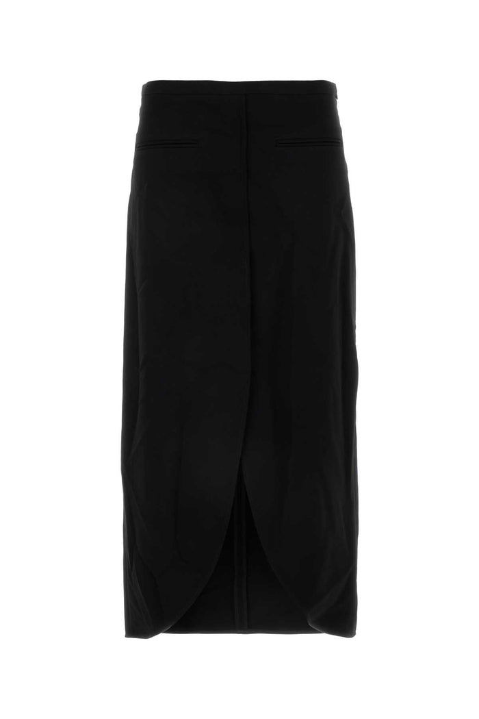 Black Polyester Blend Skirt Gonne