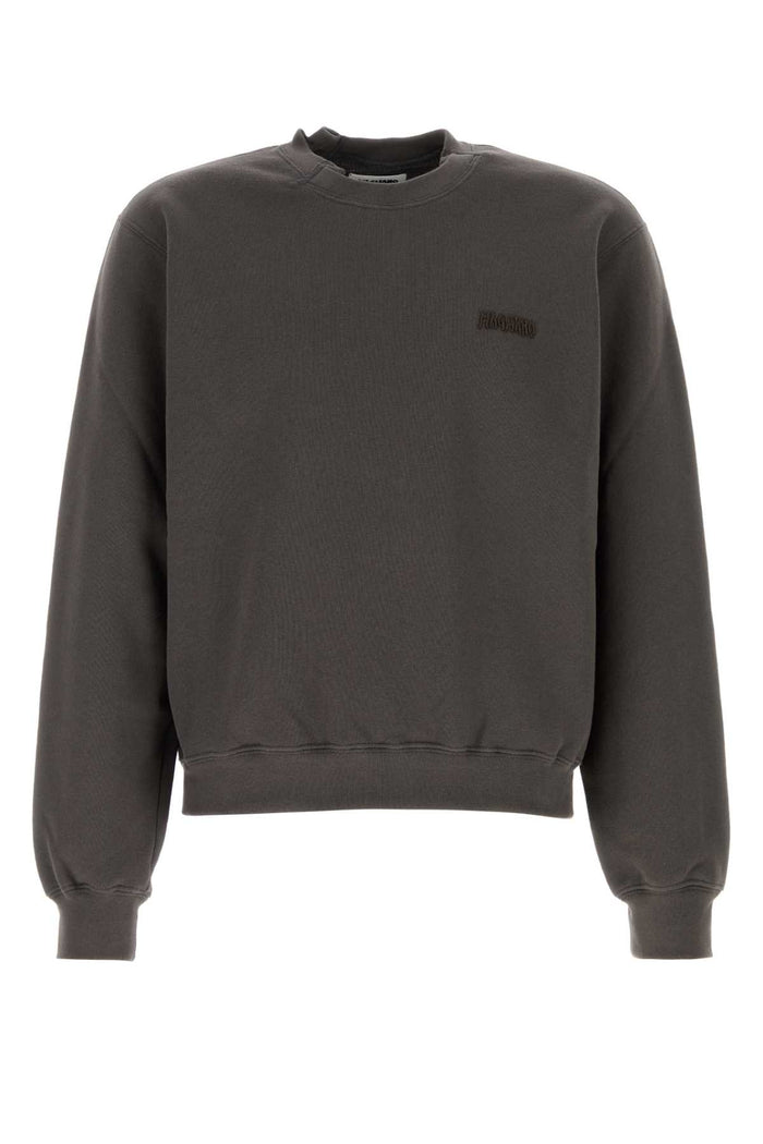Charcoal Cotton Sweatshirt 37_brown Exterior: Felpe