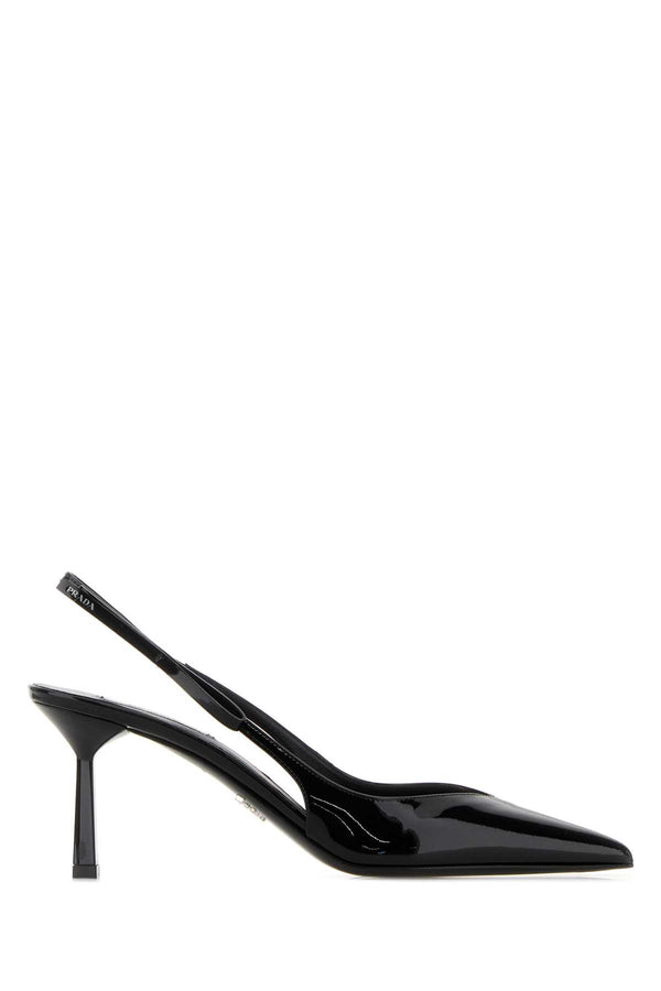 Prada Exterior: 100% Leather slingback pump in black