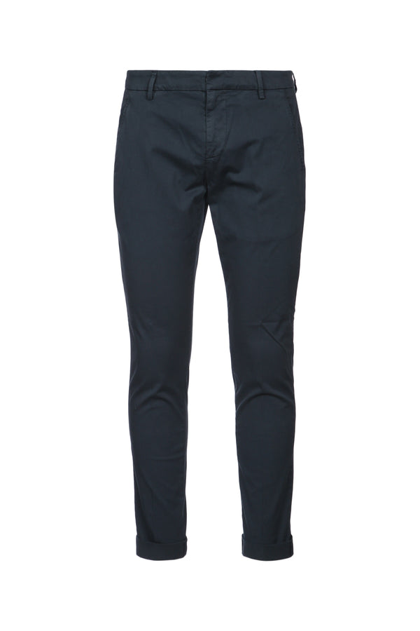 Dondup Gaubert 97% cotton trousers in navy