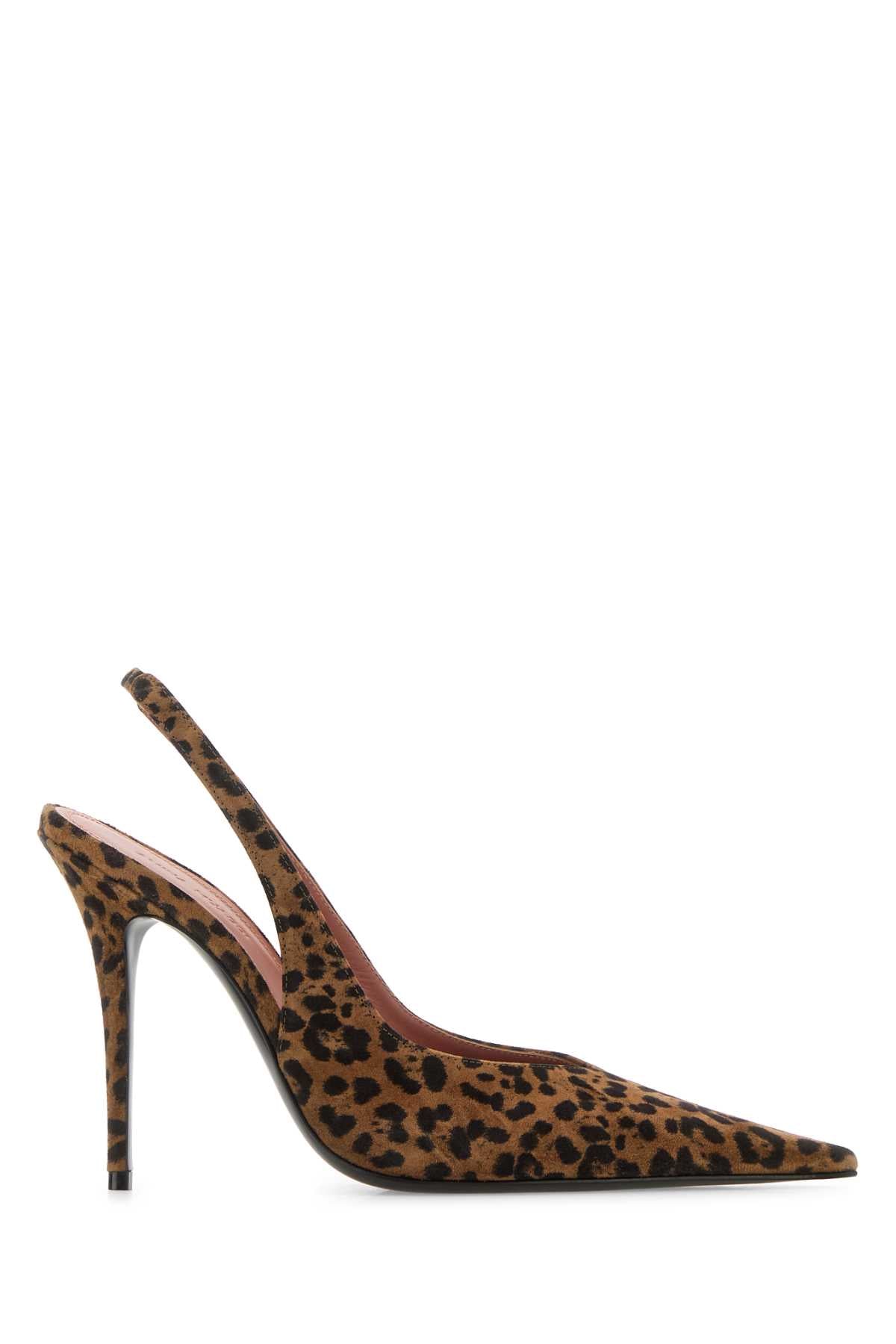 Printed Suede Anok Pumps Leopard105mmsmheel Scarpe Con Tacco