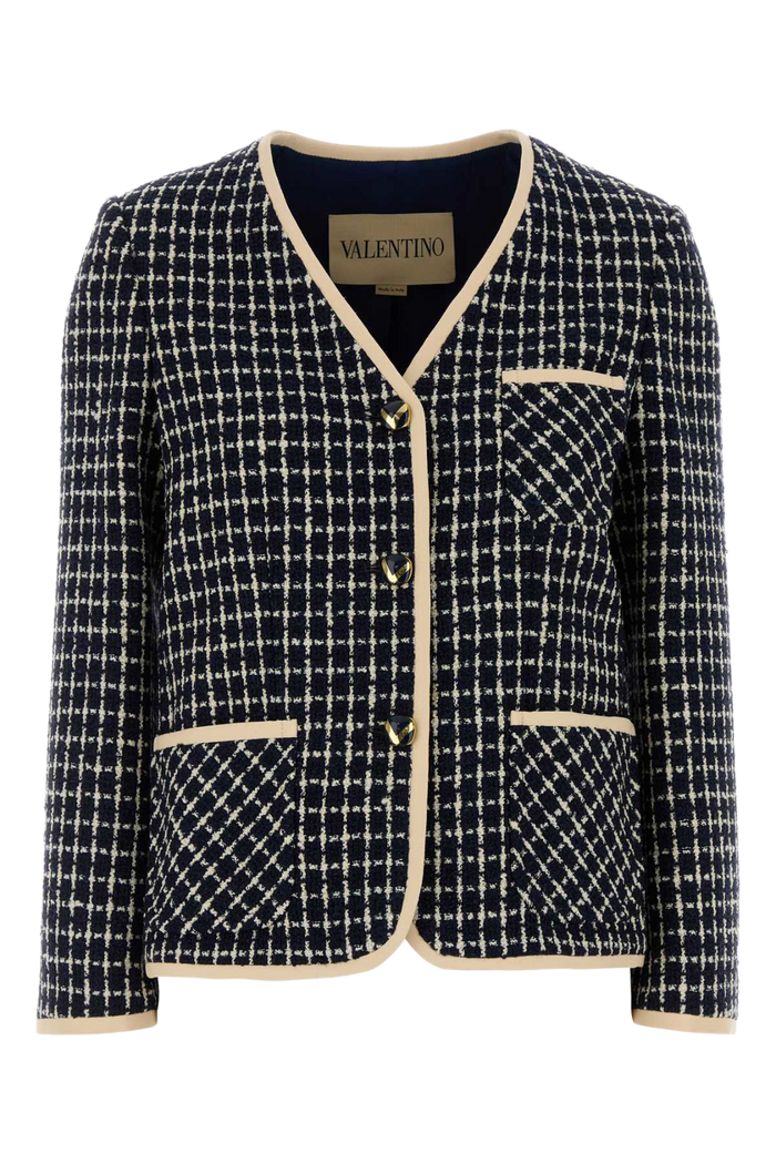 Embroidered Tweed Blazer 671 Giacche E Gilet