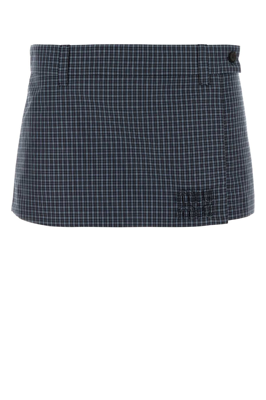 Miu Miu 51% Recycled nylon skirt in navy