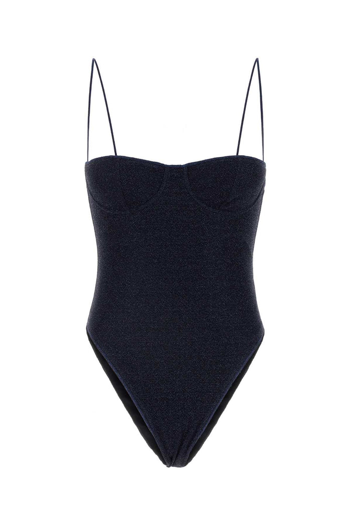 Midnight Blue Nylon Blend Swimsuit Nightblue Costumi Da Bagno