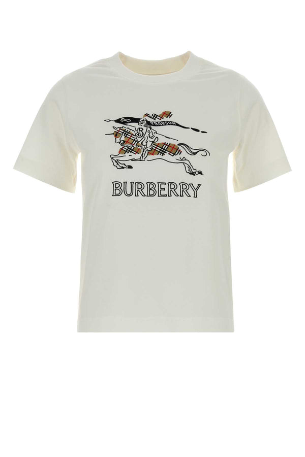 Burberry Check 100% Cotton t-shirt in white