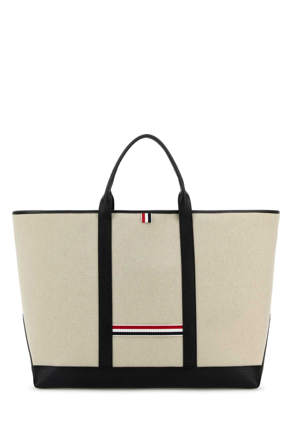Sand Canvas Travel Bag Black Borse A Mano