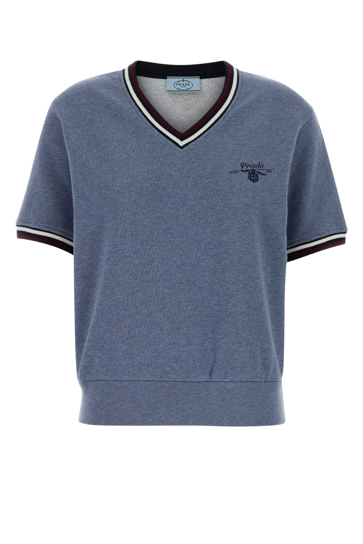 Cerulean Blue Cotton T-Shirt Avio Melange Exterior