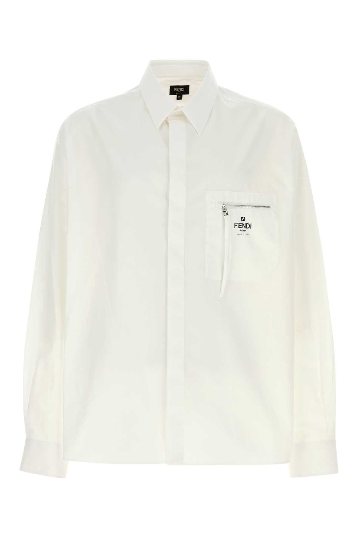 White Poplin Shirt Exterior: Cotton Camicie