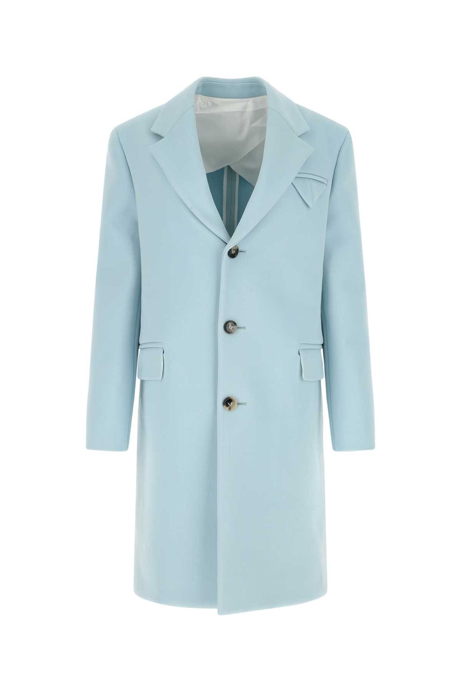 Bottega Veneta Exterior: 52% Polyester 43% Wool 5% Elastane; Lining: 100% Viscose coat in blue