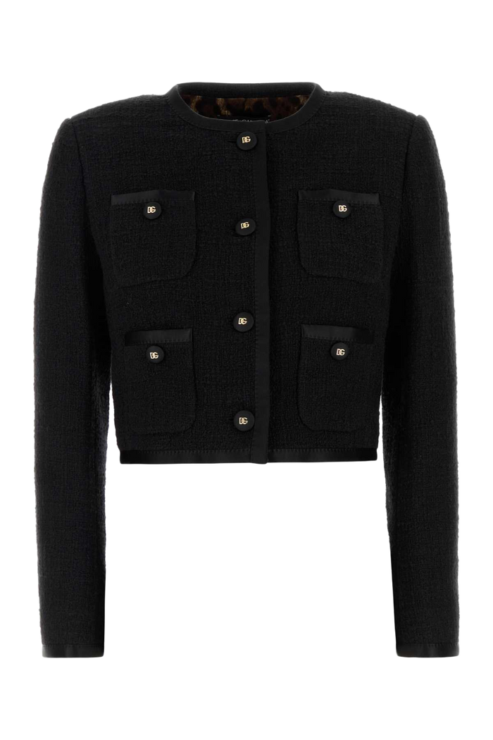 Black Boucle Blazer Nero Giacche E Gilet