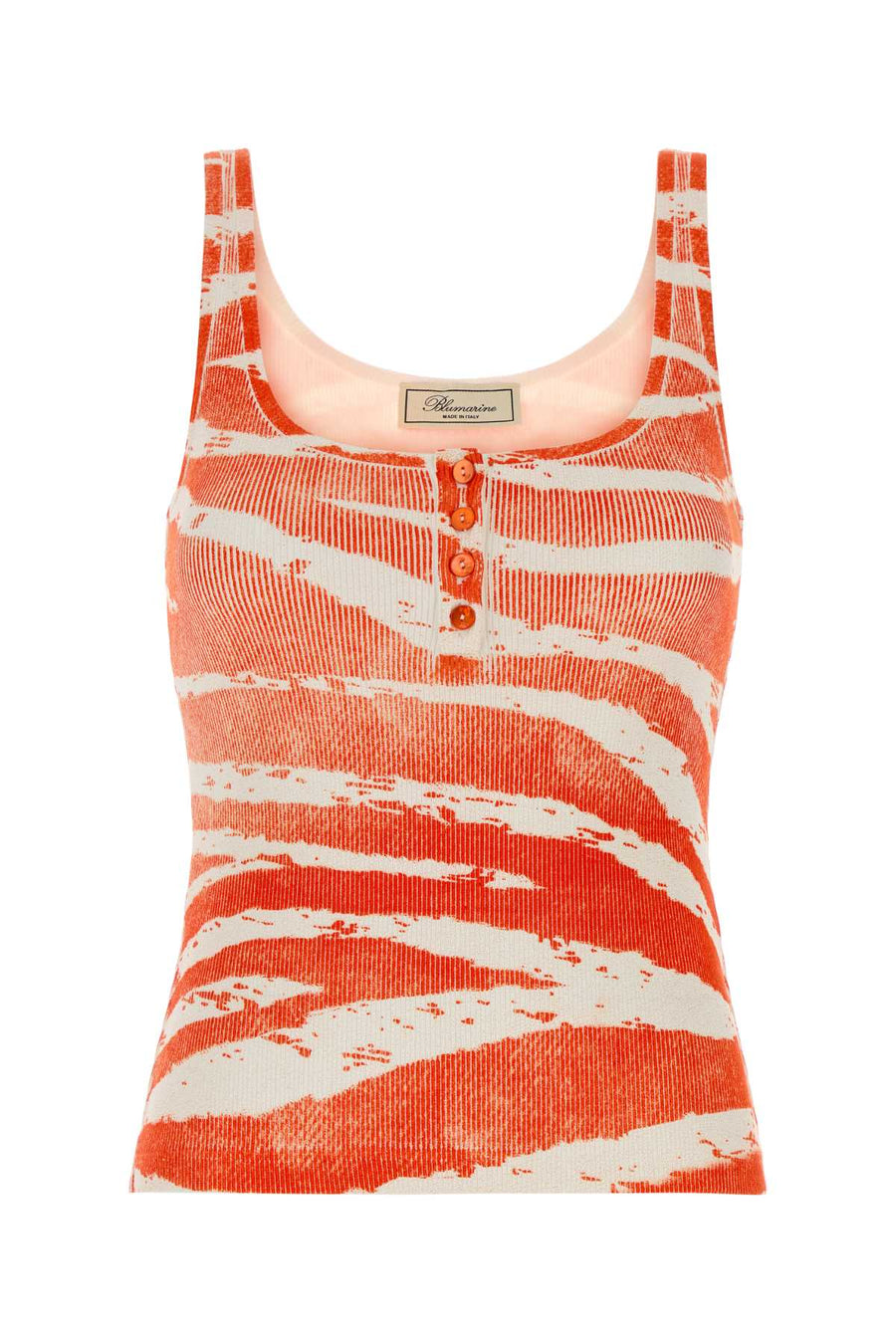 Blumarine 95% Cotton tank top in orange