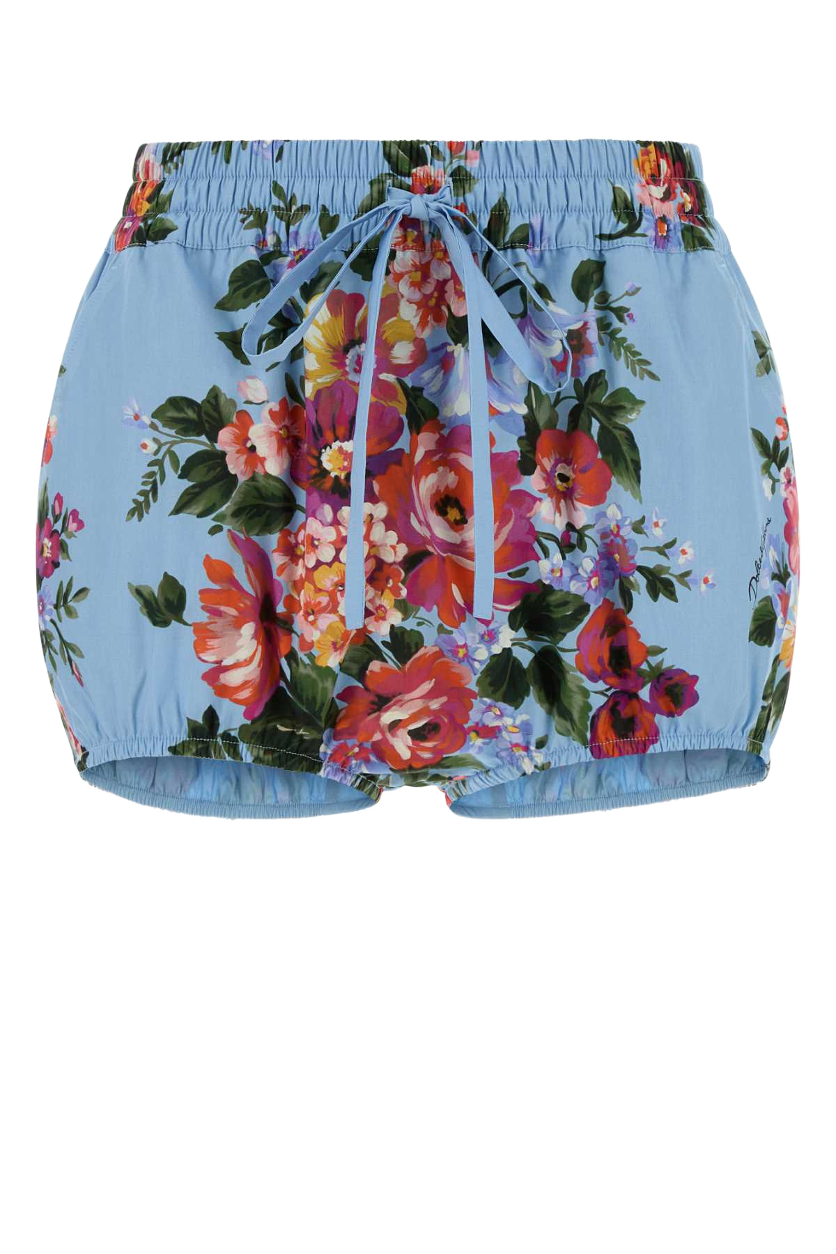 Printed Poplin Shorts Mazzfiorifceleste
