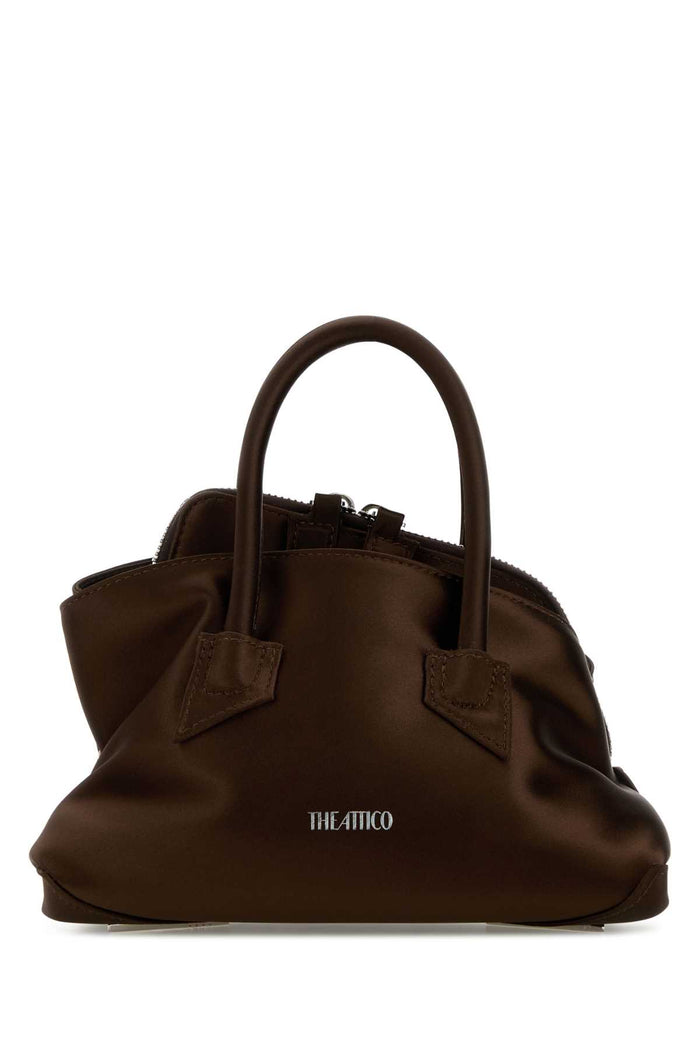 Chocolate Satin Mini La Passeggiata Handbag Darkbrown Borse A Mano