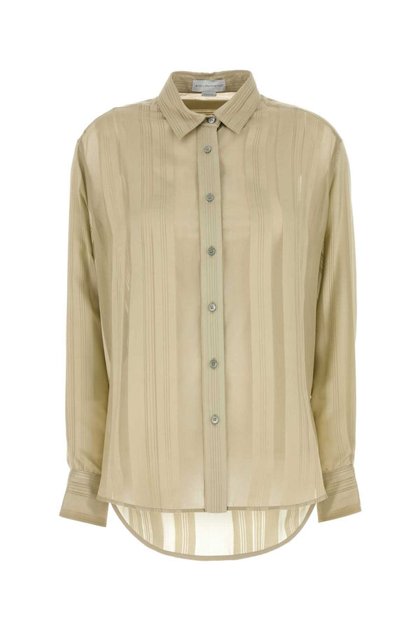 Stella McCartney Spripe 100% Silk shirt in beige