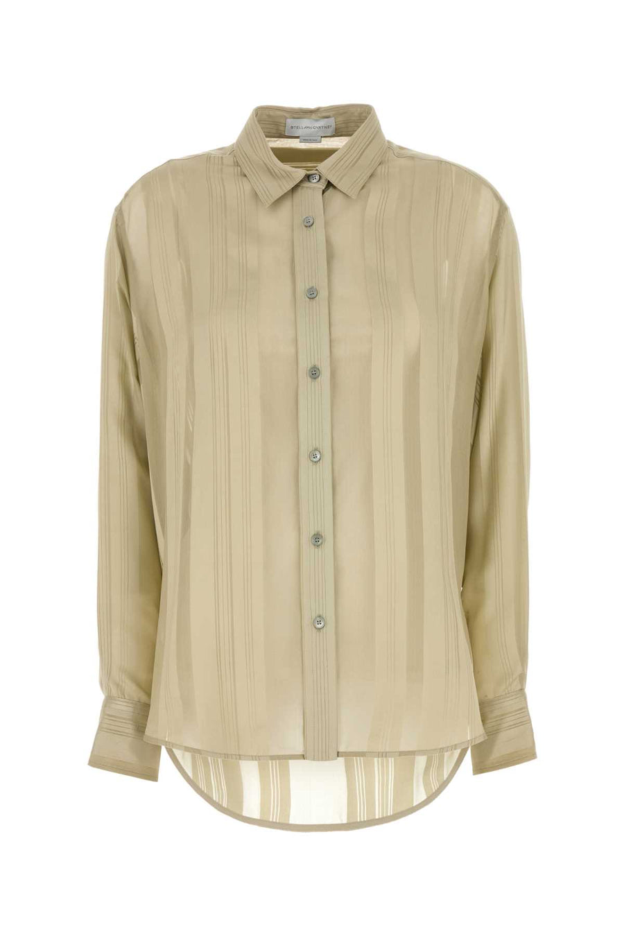 Stella McCartney Spripe 100% Silk shirt in beige