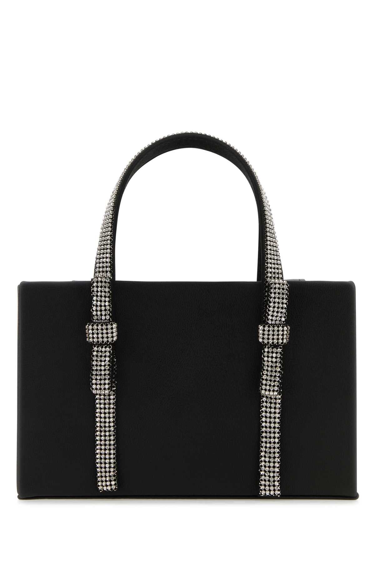 Black Nappa Leather Handbag Blackwhite Borse A Mano