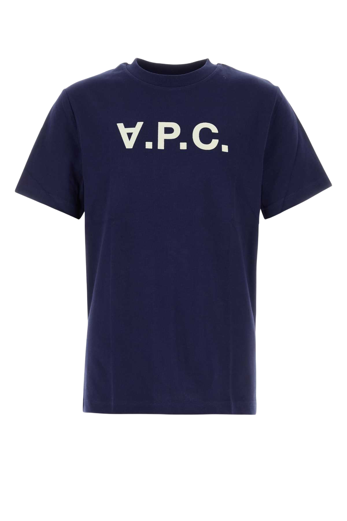 Navy Blue Cotton T-Shirt Indigoecru Exterior