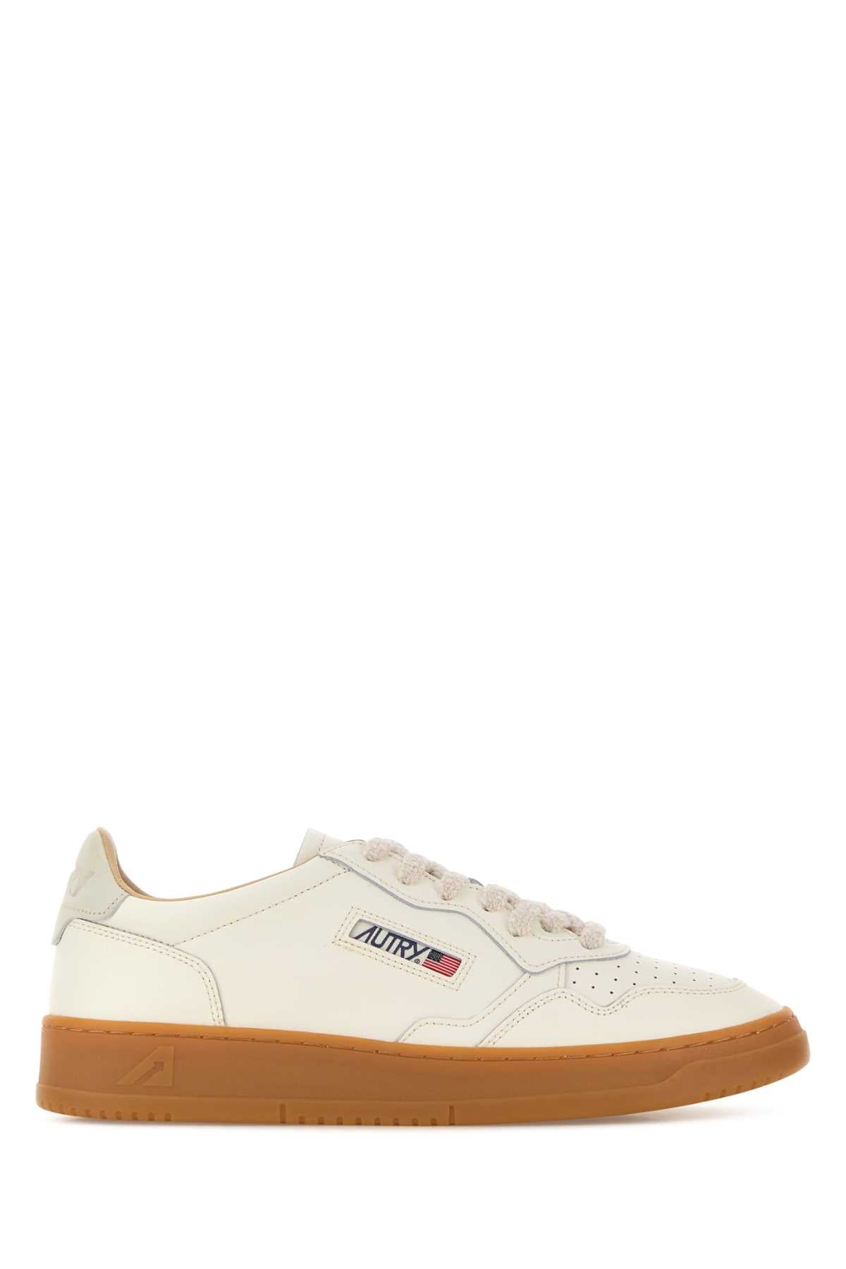 White Leather Medalist Sneakers Sofleanabmrshmrsh