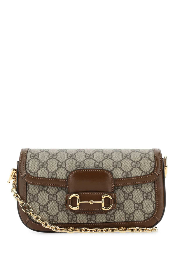 Gucci Exterior: 100% Fabric shoulder bag in brown