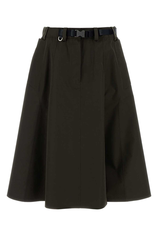 Prada 65% Recycled polyester skirt in green
