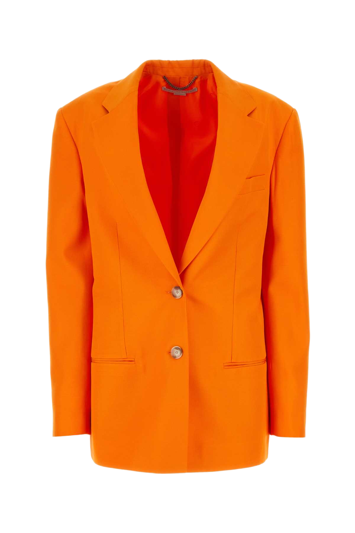 Fluo Orange Viscose Oversize Blazer Brightorange Giacche E Gilet