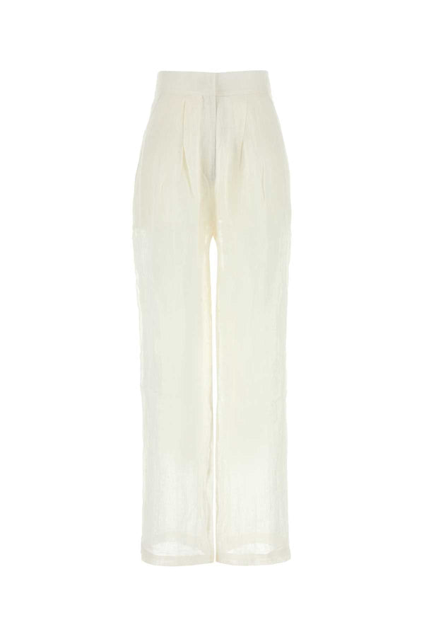 Le Kasha 100% Organic linen trousers in white