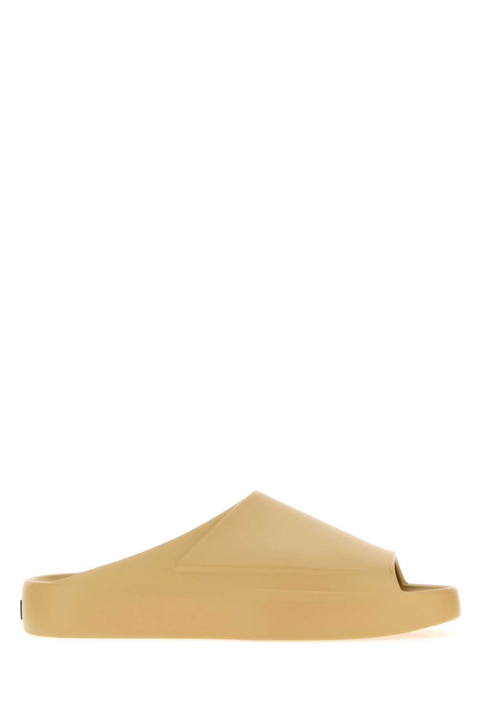 Beige Rubber Los Feliz Slippers Travertine